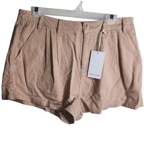 Dear John Women's Tan Pleated High Waisted Shorts‎ Size 31 NWT